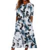 Women's Summer Casual Floral (Gradient) Printed Short Sleeve Dress