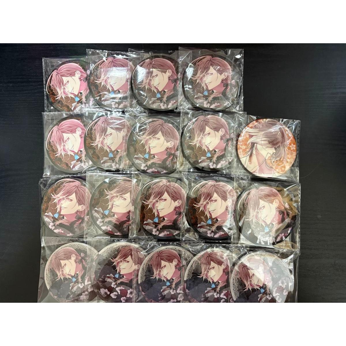 Used DIABOLIK LOVERS Yuma Mukami Can Badge Set of 19 Holo