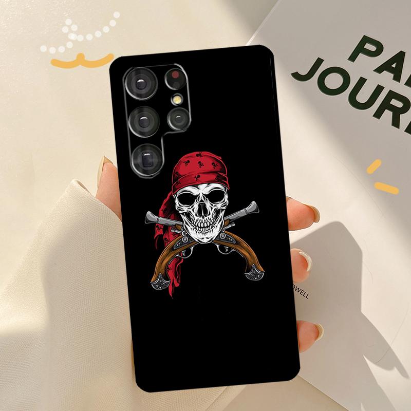 Pirate Skull Phone Case For Samsung Galaxy S23 S22 Ultra S21 FE Note 20 S8 S9 S10 Note 10 Plus S20 FE Cover