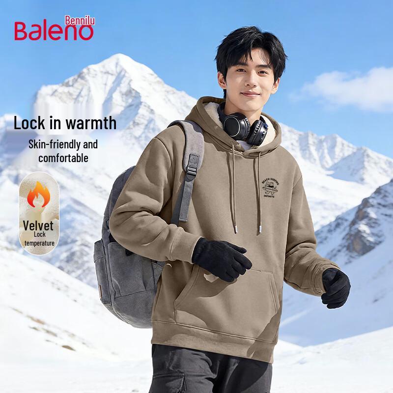 Baleno Men's Heavyweight Fleece Hooded Sweatshirt