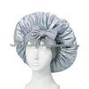 Satin Ribbon Round Silk Sleep Cap with Bowknot: Wide Brim Hair Care and Bath Hat
