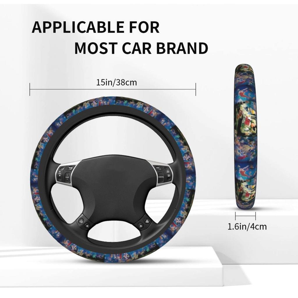 DIZZY Car Steering Wheel Cover for Kei and Standard Comfortable To the Interior 38cm Cars, Stylish, Non-Slip, Stain-Resistant, Touch, Accessory, Item,