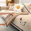 Cartoon Sofa Cushion Cover For All Seasons New Straight Row Anti Slip Sofa Cover Fabric Soft Sticky Breathable Wear-Resistant