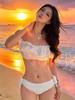 Korean Style Slimming Split Bikini Bandeau for Girls - Fashionable Hot Spring Resort Swimsuit