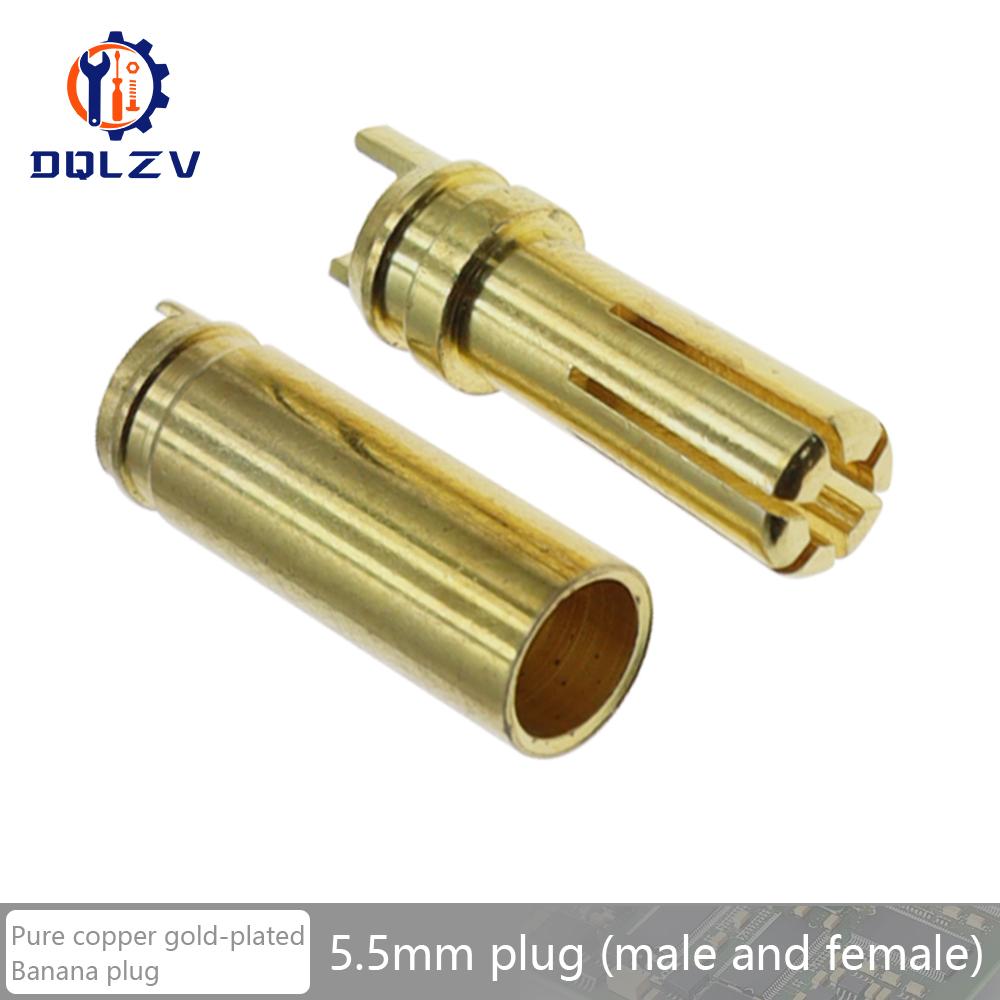 2.0mm 3.0mm 3.5mm 4.0mm 5.5mm 6.0mm 8.0MM Gold Bullet Banana Connector Plug for ESC Lipo RC Battery Plugs