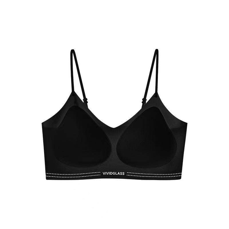Herbal ultra-thin cool seamless underwear women's steel-free rim comfortable breathable comfortable vest type beauty back bra