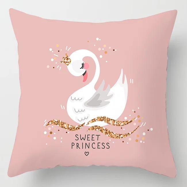 Pink Marble Mandala Peach Skin Pillow Case 2D Flat Printed Decorative Cushion Cover For Sofa Living Room Girl Bedroom Decor