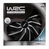 Satz von 4 zweifarbigen Radkappen grau &; schwarz 14 Zoll - - TURBO - Rennsport-Look - Einfache und schnelle Befestigung durch Clips
