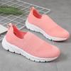 Summer little white shoes new sports shoes female students breathable fly knitting one pedal large size women's shoes