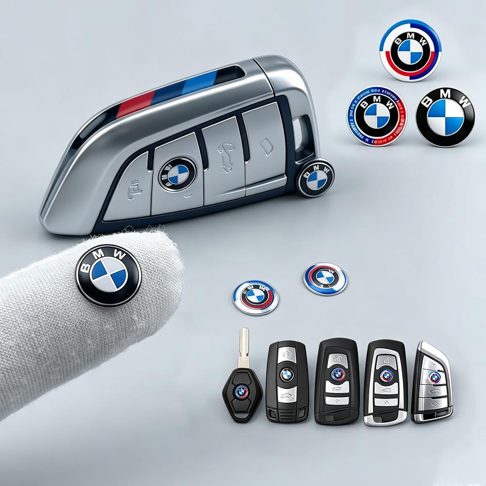 BBIL9 11/14MM 3D Badges Car Key Shell Stickers Remote Control Decal for BMW F32 E60 E46 E90 E91 E92 E93 E87 F01 F20 F30 G80 G06 G07 M5