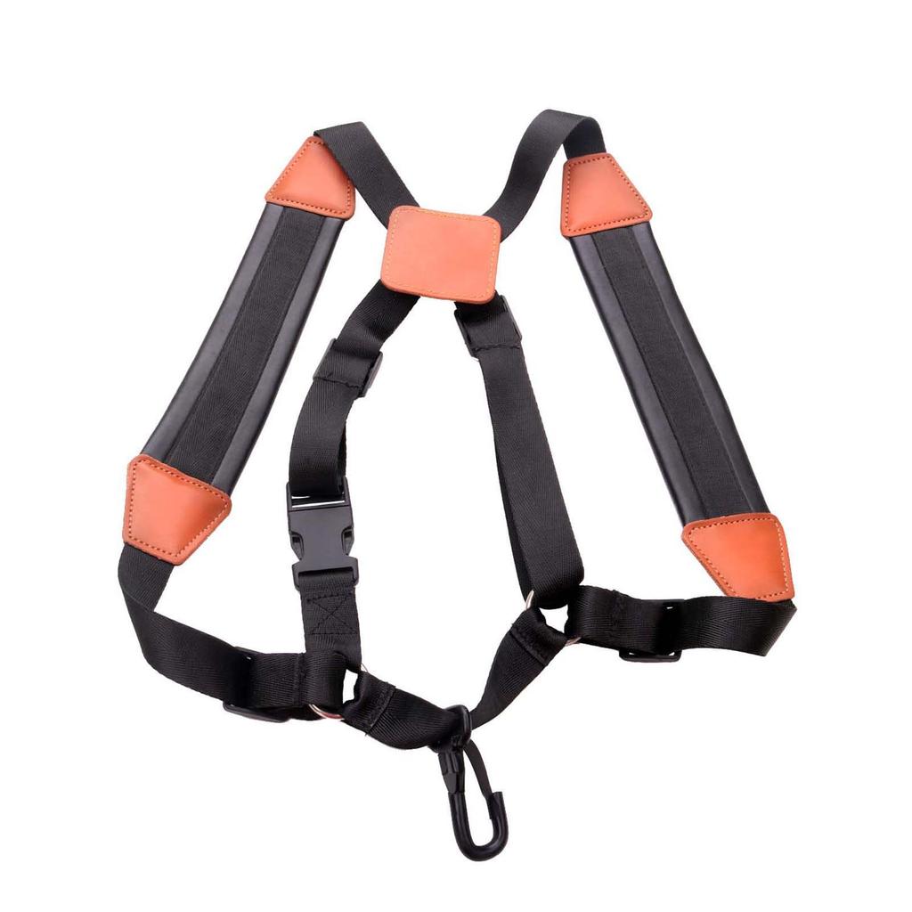 Saxophone Strap Sax Shoulder Strap Adjustable Padded Leather Strap for Soprano Alto Baritone Saxophone