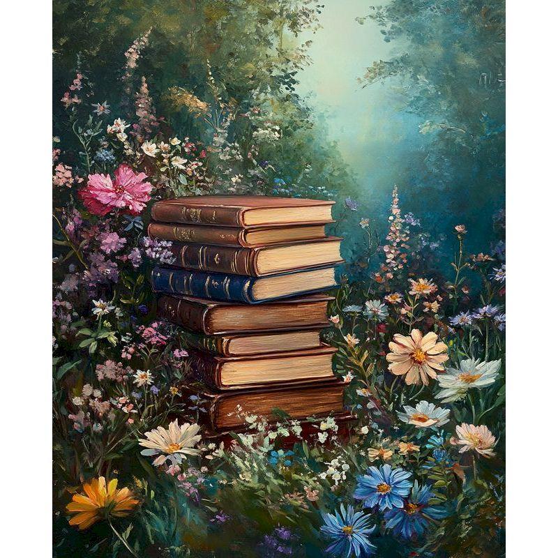 GATYZTORY Diy Painting By Numbers Flower Book Landscape Coloring By Numbers Artwork Diy Gift Paint Kit On Canvas Paint Set