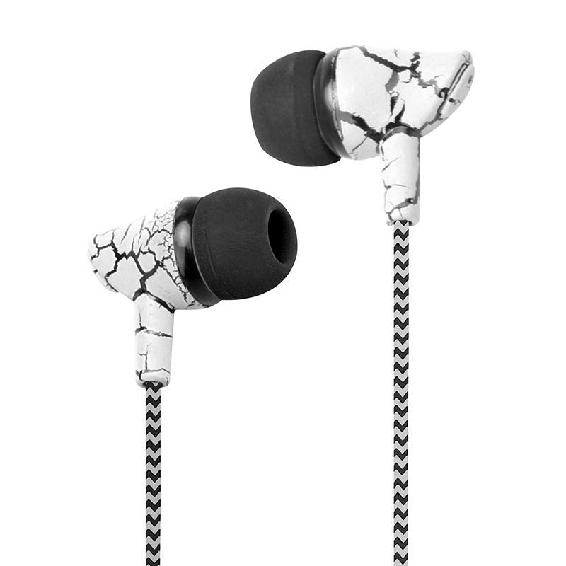 2018 New Sport Earphone Headset Super Bass 3.5mm Earphone Wired Crack Headset Button with Mic Handsfree Earphone for Samsung MP3 MP4