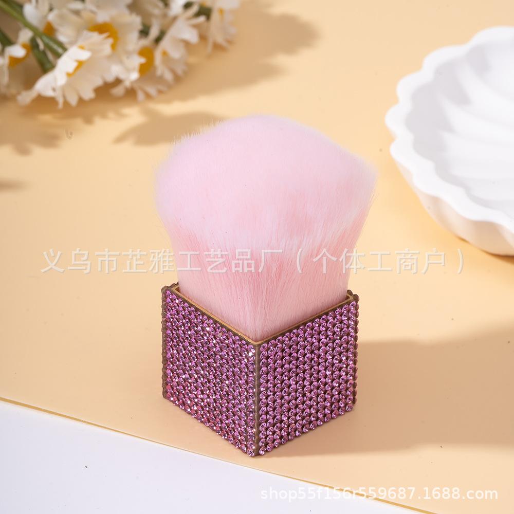 Diamond-encrusted single small waist new loose powder cosmetic makeup brush oversized diamond spot blush brush nail brush