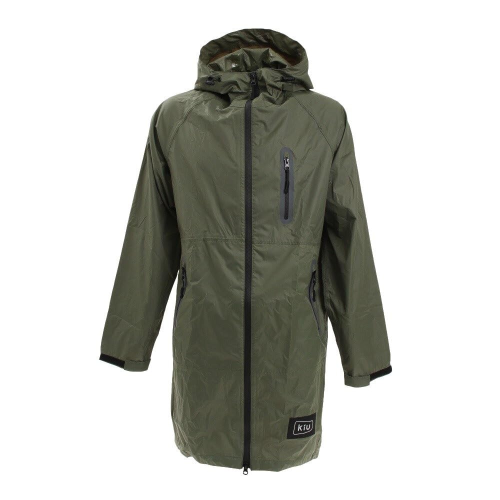 

KiU easy to water raincoat for men and rain [2022] Lightweight, carry, repellent, waterproof, women, zip-up, khaki, K116-906