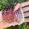 8mm Natural Stone Beaded Bracelet for Women, Attract Wealth Good Luck Jewelry, Colorful Fashion Party Gift Bracelet