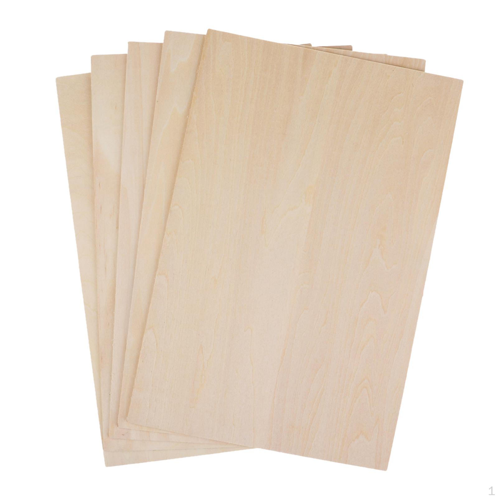 

5 Pack of Balsa Wood Sheets for Crafting And Model Making 300x200x2mm