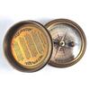 Antique Brass Pocket Compass with Robert Frost's The Road Not Taken Engraved Inside the Cover and Kelvin & Hughes