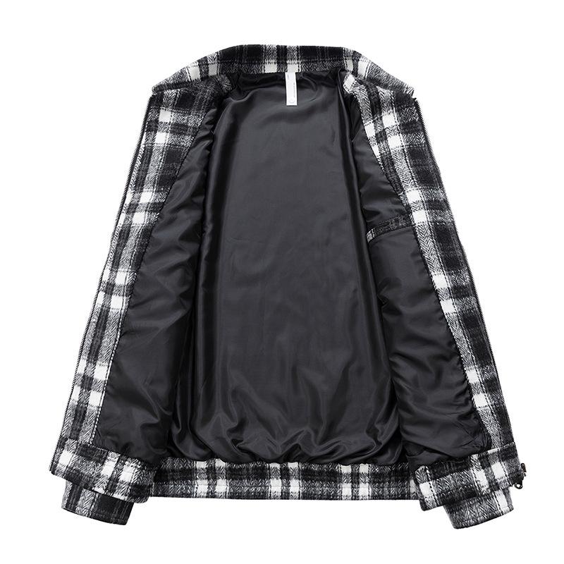 Giacca a Quadri da Uomo Autunnale Giacca da Uomo Primavera e Autunno Giacca da Uomo Primavera e Autunno Abbigliamento Stile Hong Kong