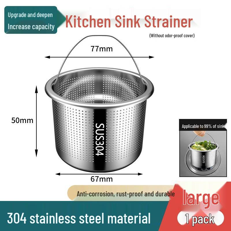 Free Shipping: Stainless Steel Sink Strainer and Seal Cover