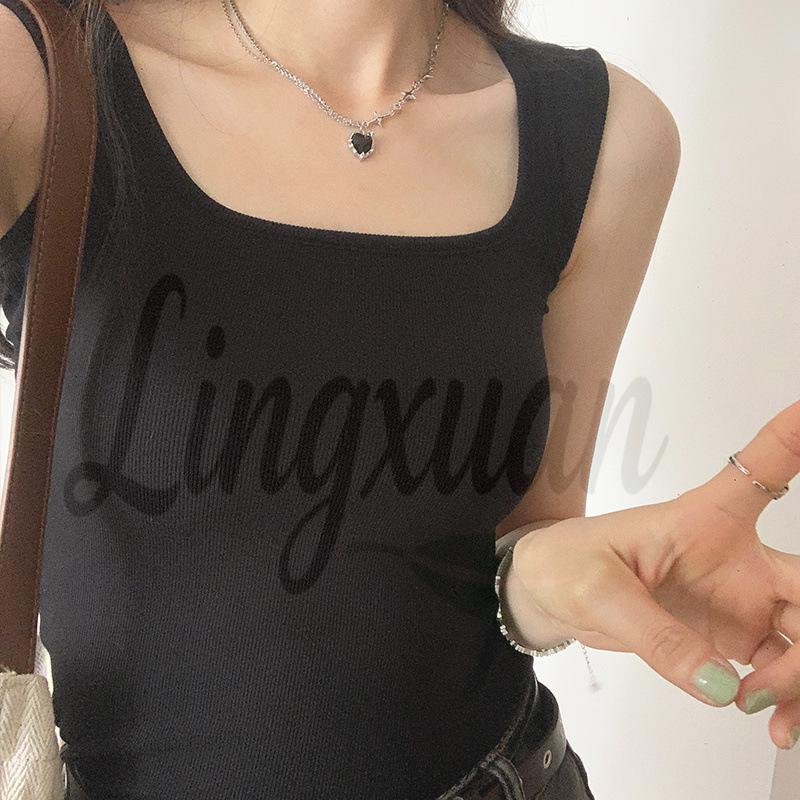 Korean Style Sexy Ribbed Camisole: Women's Trendy Summer Sleeveless Tank Top