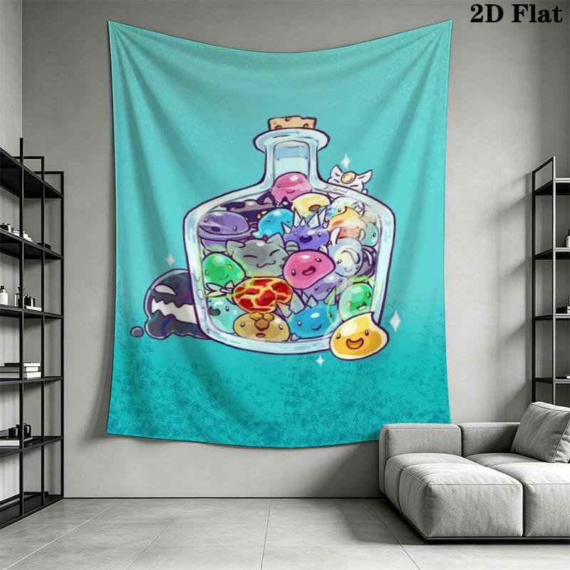 Slime Rancher Wall Tapestry Aesthetic Wall Hanging Printed Fabric Blanket Decorative Tapestries for Bedroom Living Room Home Decor