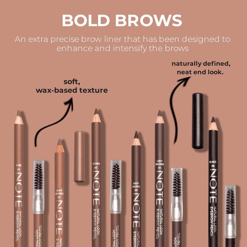 NOTE - Natural Look Eyebrow Pencil - 6 Colors