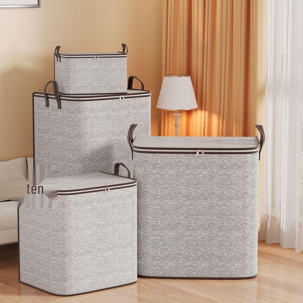 Large Zippered Grey Arrow Quilt Storage Bag for Clothes & Quilts