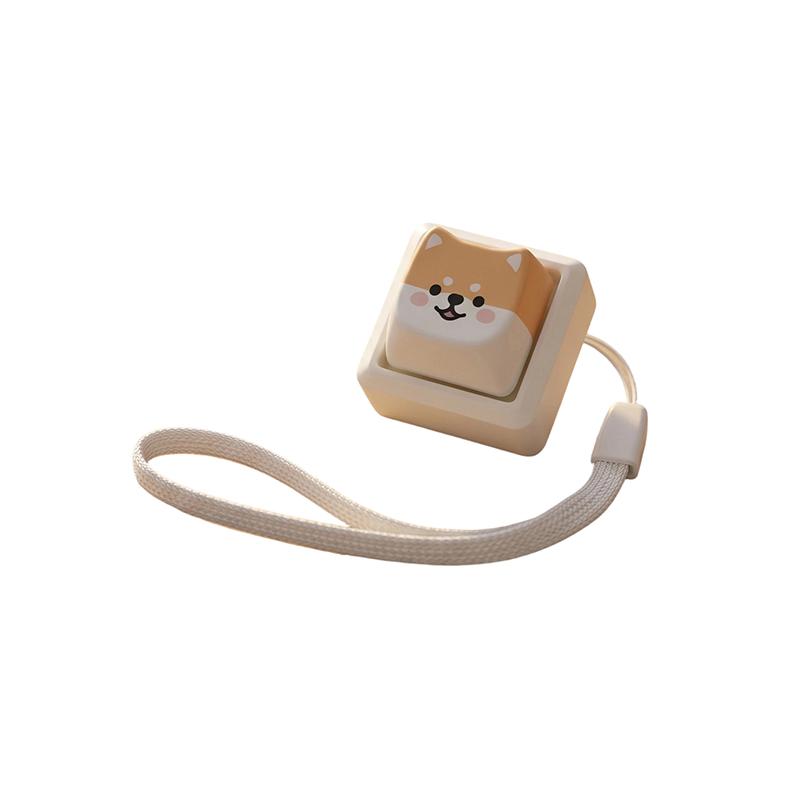 Schattige Dierlijke Keycap Sleutelhanger, Lichtgewicht Decoratie Voor Tassen En Sleutels, Niet-Afleidende Stressverlichter Voor Werk - Dierlijk Ontwerp