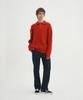 BLOND9 Hachi T-Collar Knit_Red Orange