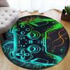 Game Controller Printed Round Rug Carpet Chair Rug Area Rug Entryway Doormats,for Office Chair Living Room Bedroom Kitchen Room.