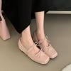 Fashion 2025 New Fashion Silk Women Flats Slip On Shoes Female Butterfly-Knot Ladies Mary Janes Shoes With Height Increasing Footwear