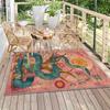 Snake Pattern Design Mat Non Slip Soft Comfortable Polyester Machine Washable Indoor Outdoor Living Room Bedroom Balcony