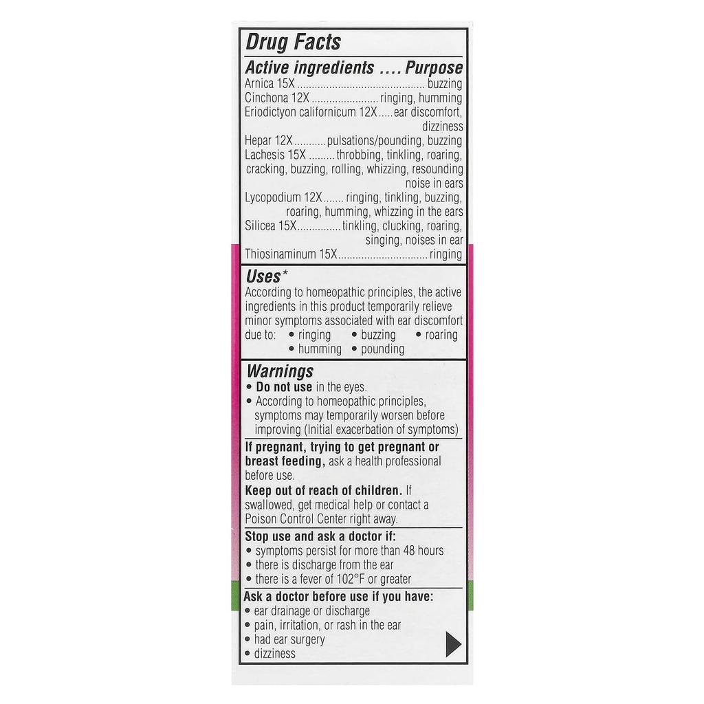 Tinnitus Treatment, Ear Drops, 10Ml (0.33Fl Oz)