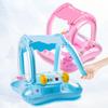 Toddler Swim Ring with Sunshade, Inflatable Baby Pool Float with Toy for Water Play
