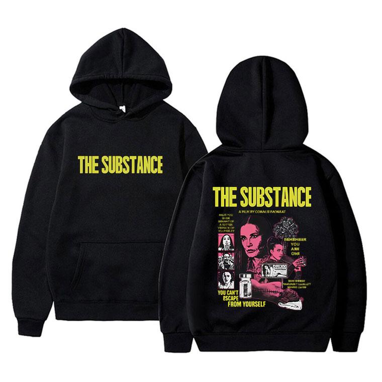 Horror Movie The Substance Double Sided Print Hoodie Men Women Casual Popular Cotton Pullover Unisex Vintage Oversized Hoodies