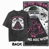 G55 Back Print Cotton Cool Cat Graphic Men T-shirt | Acid Washed Streetwear Big Size Vintage O-neck Men's Tee Tshirt