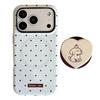 Blue Polka Dot iPhone 17PM Case with Magnetic Bracket; Compatible with iPhone 14/15 & 16.