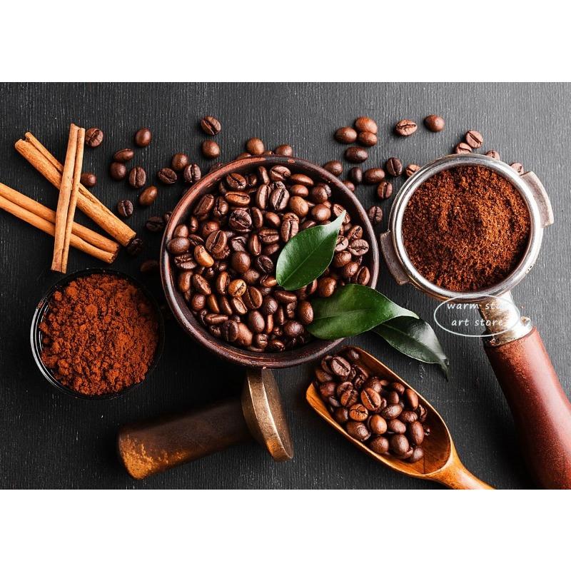 Vintage Hand Ground Coffee Canvas Painting Latte Planet Poster Prints Bars Kitchen Cafe Wall Art Picture Home Restaurant Decor