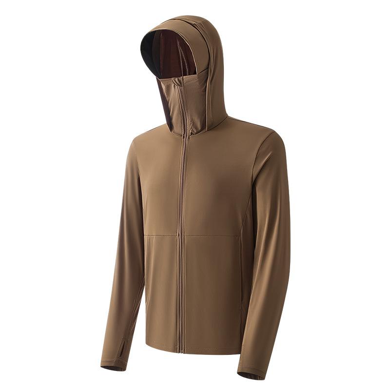 1A Antibacterial Breathable Anti-ultraviolet Couple Sunscreen Clothing Summer Ice Silk Quick-drying Sunscreen Clothing Outdoor Skin Clothing