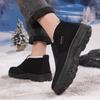 Men's Plus Size Warm High-Top Cotton Shoes - Winter Velvet-Lined Thickened Elderly Dad Shoes