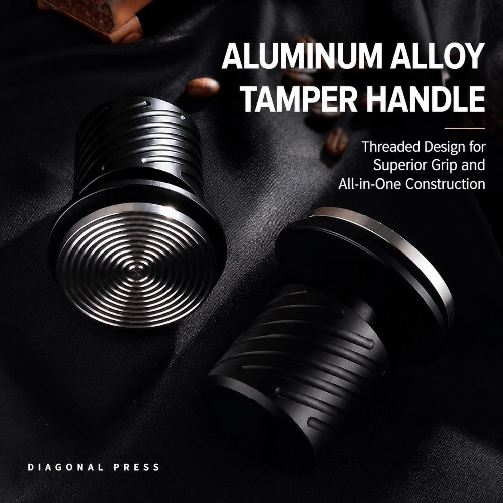 Stainless Steel Espresso Tamper Ripple Base Coffee Impact Tamper New Spring Loaded Coffee Tamper