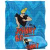Johnny Bravo Silky Repeat Logo Supersoft Blanket