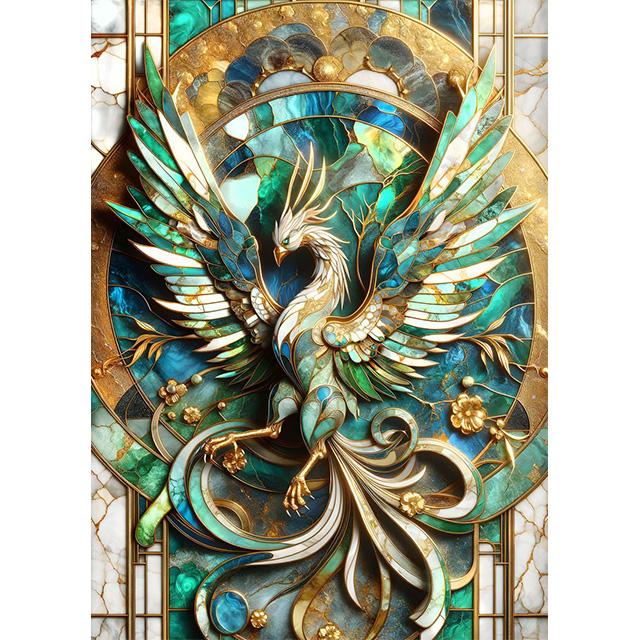 Fantasy Gorgeous Emerald Jewelry Gold Animal Prints Poster Canva Painting Modern Wall Art Picture Living Room Bedroom Home Decor