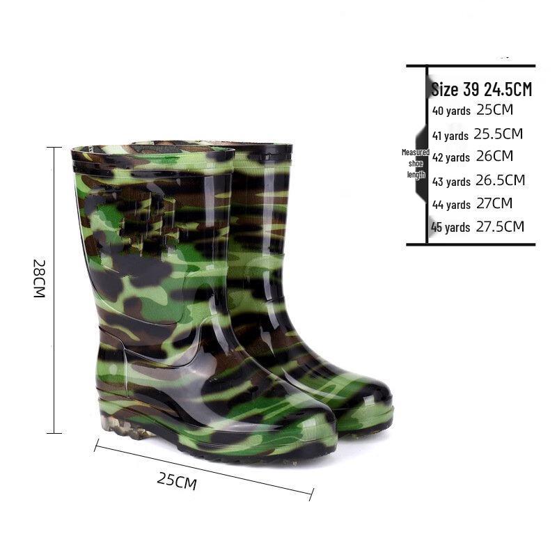 DAXTE Men's High-Top Camouflage Rain Boots