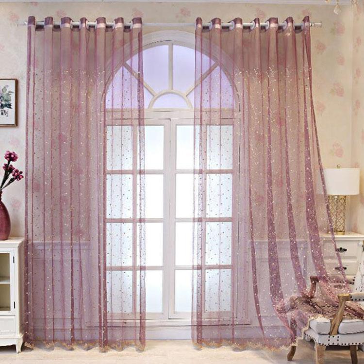 Paravan de fereastră de balcon Perdeau de fereastră Perdeau de fereastră brodat Tijă de perdea de dormitor