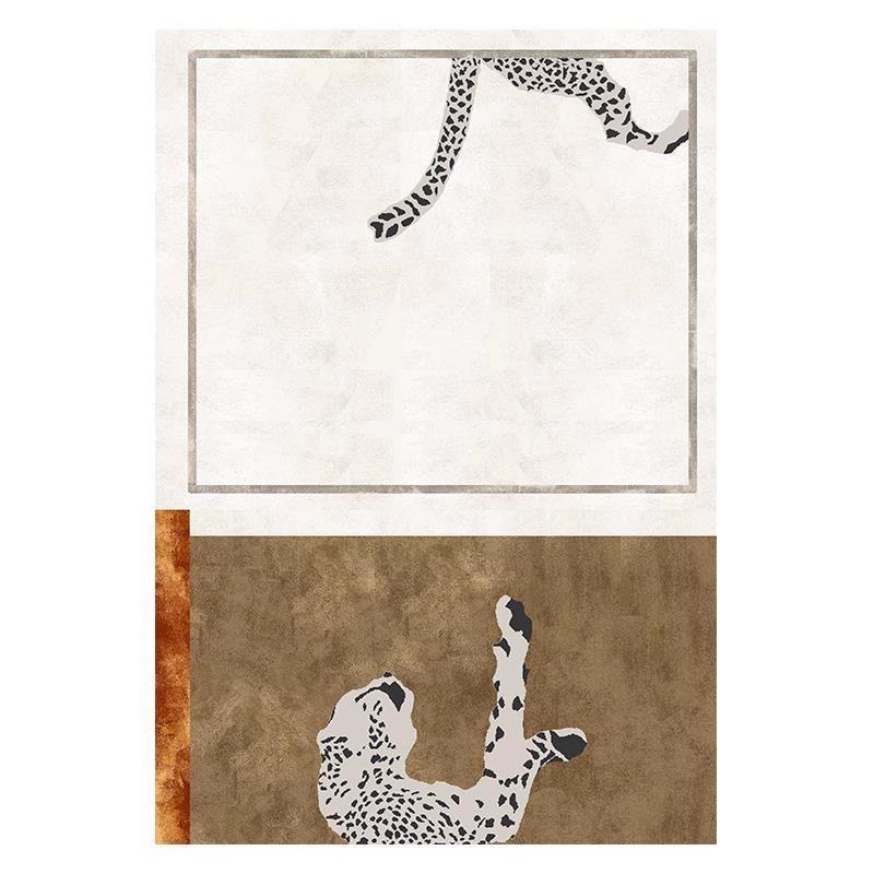 

Modern Nordic Living Room Carpet Artistic Leopard Print Rug Home Decoration Comfortable Soft Bedroom Bedside Non-slip Floor Mat 50x80cm