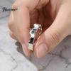 Sun Moon Rings 1 Pair Matching Couple Ring, Wedding Engagement Promise Adjustable Alloy Band Hypoallergenic Open Romantic Gift for Him Her Ring