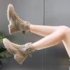 The New Martin Boots Women's Shoes Are Thin Breathable and Height-increasing Ankle Boots