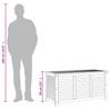 Garden Storage Box with Ventilation Slits 113 X 50 X 56 Cm Solid Acacia Wood